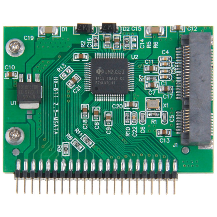 Tarjeta convertidora mSATA Mini PCI-E SSD hembra a 5V 2,5 pulgadas 44 pines IDE macho, 5V