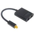 EMK Digital Toslink Fibra Óptica Audio Splitter 1 a 2 Cable Adaptador para Reproductor de DVD, 1 to 2