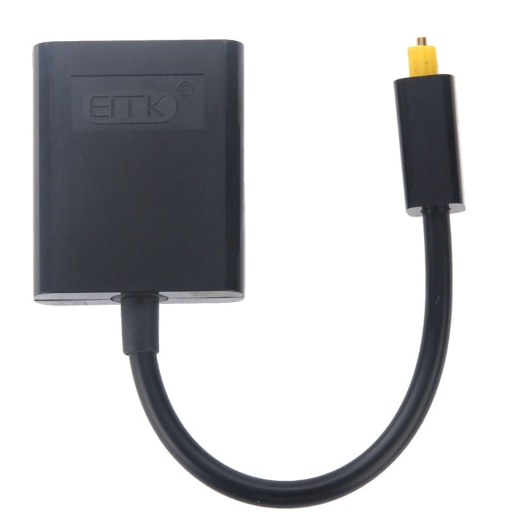 EMK Digital Toslink Fibra Óptica Audio Splitter 1 a 2 Cable Adaptador para Reproductor de DVD, 1 to 2