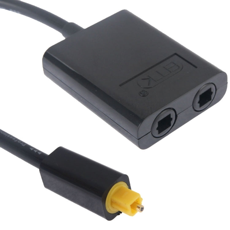 EMK Digital Toslink Fibra Óptica Audio Splitter 1 a 2 Cable Adaptador para Reproductor de DVD, 1 to 2