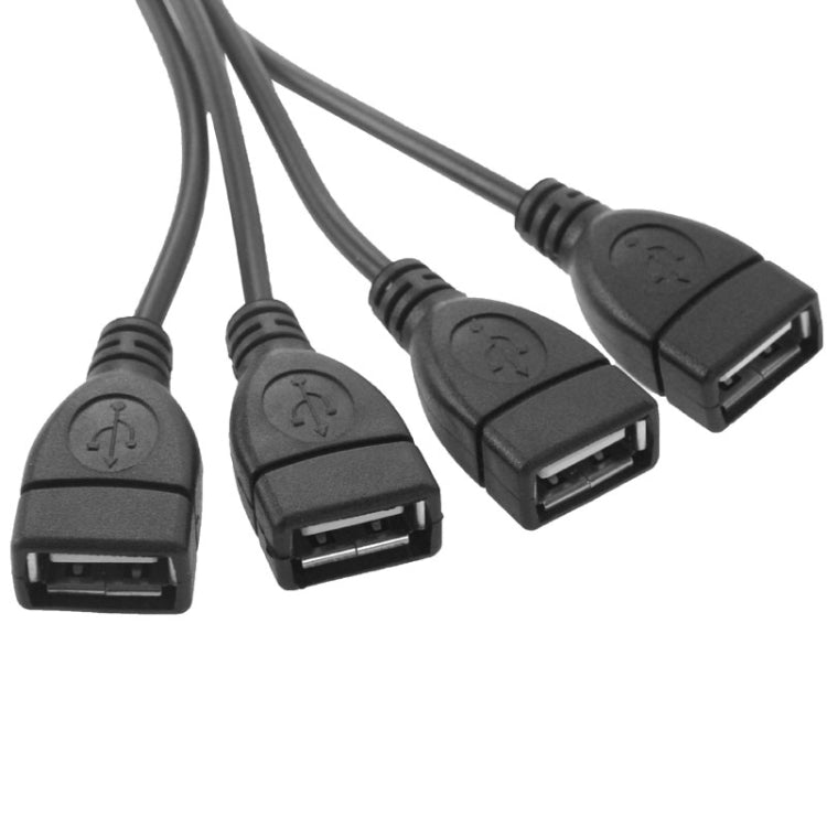 USB 2.0 CAT5 / CAT5E / CAT6 RJ45 a 4 USB Ethernet Extender LAN Cable de extensión Adaptador repetidor, 4 Ports USB