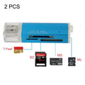 2 PCS Multi Todo en 1 USB 2.0 Micro SD SDHC TF M2 MMC MS PRO DUO Lector de tarjetas de memoria