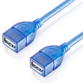 Cable USB 2.0 tipo A hembra a hembra AF/AF, longitud: 30 cm, USB AF, 30cm (Blue)