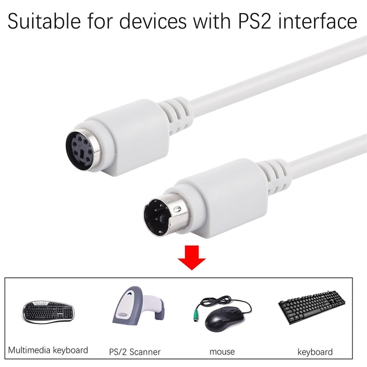 Cable extensor de teclado/ratón PS/2 de 6 pines (PS/2 macho a PS/2 hembra), longitud: 3 m, PS/2 Male to PS/2 Female, 1.2m, PS/2 Male to PS/2 Female, 3m