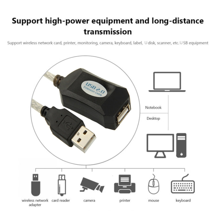 Cable de extensión USB 2.0, longitud: 5M, Extension Cable, Length: 5m