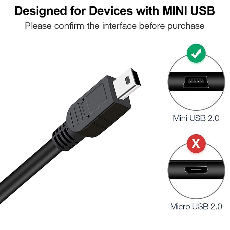 Cable USB 2.0 AM a Mini USB de 5 pines, longitud: 1,5 m, USB 2.0 AM to Mini 5Pin