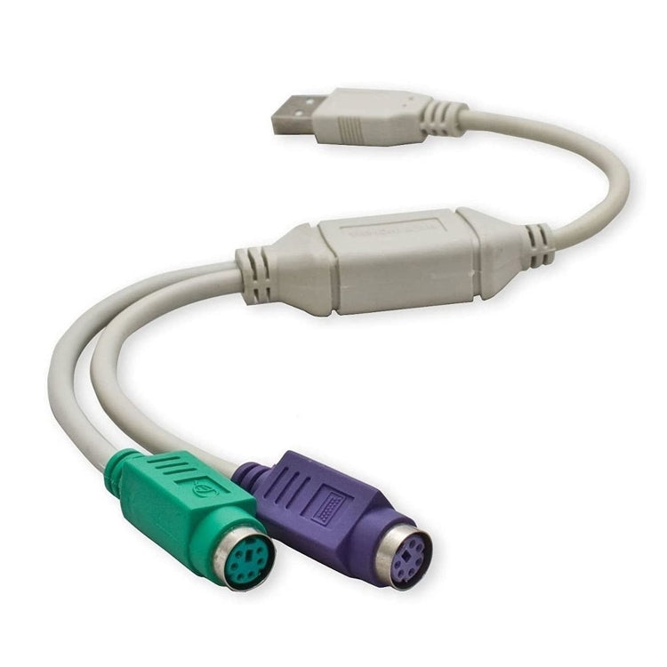 Cable adaptador USB a PS/2 para teclado y ratón, calidad normal