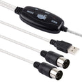Cable adaptador convertidor de piano eléctrico con interfaz USB a MIDI, longitud: 1,8 m