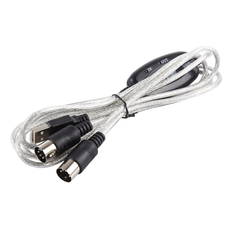 Cable adaptador convertidor de piano eléctrico con interfaz USB a MIDI, longitud: 1,8 m