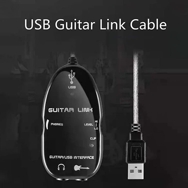 Interfaz USB Cable de enlace de guitarra Grabación PC / MAC, USB Interface Guitar Link Cable (Black), USB Interface Guitar Link Cable (White)