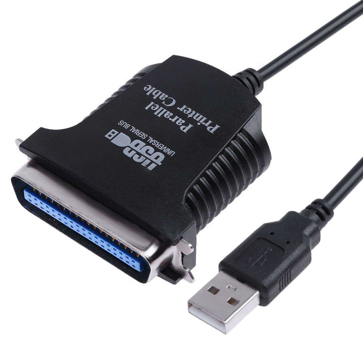 Cable adaptador de impresora USB a paralelo 1284 de 36 pines, longitud del cable: 1 m, USB 2.0 to IEEE1284 (Black)