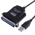 Cable adaptador de impresora USB a paralelo 1284 de 36 pines, longitud del cable: 1 m, USB 2.0 to IEEE1284 (Black)