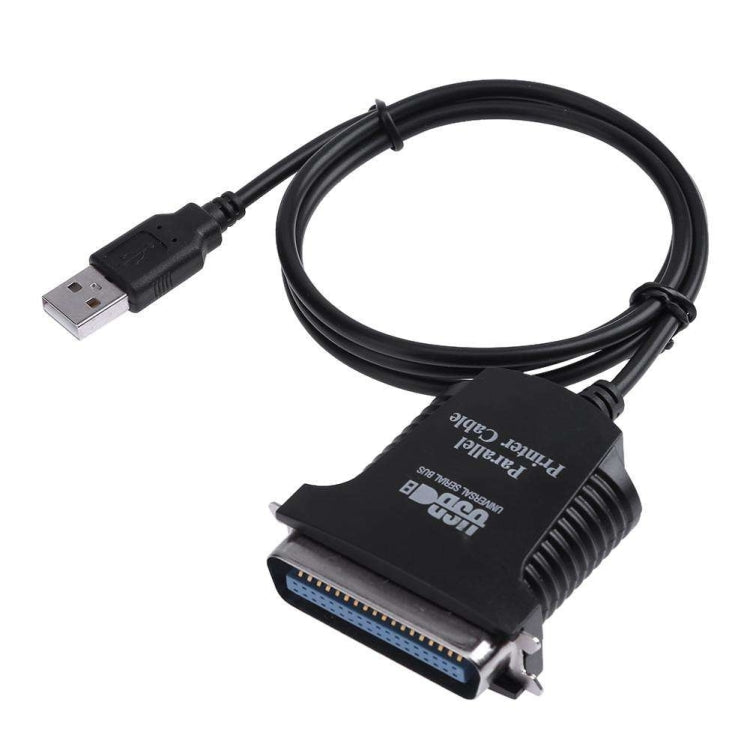 Cable adaptador de impresora USB a paralelo 1284 de 36 pines, longitud del cable: 1 m, USB 2.0 to IEEE1284 (Black)