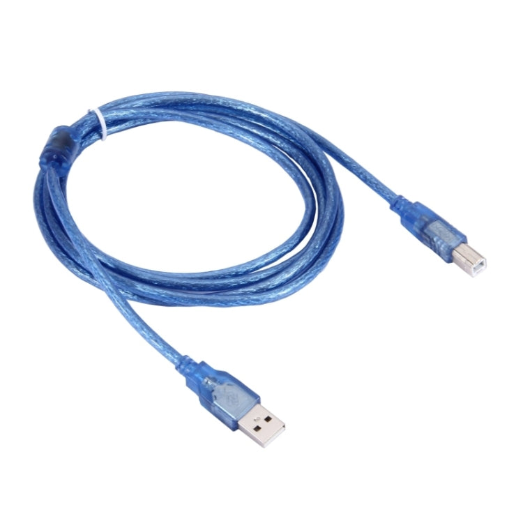 Cable USB 2.0 AM a BM normal, con 2 núcleos, longitud: 1,8 m (azul)