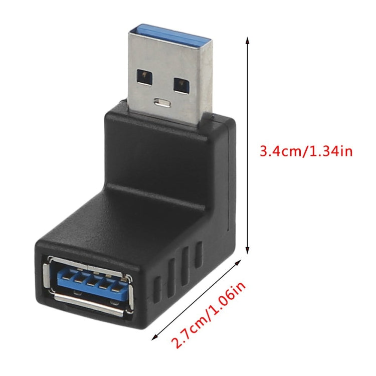 Adaptador USB 3.0 AM a USB 3.0 AF, Down Angle AM to AF