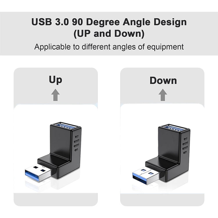 Adaptador USB 3.0 AM a USB 3.0 AF, Down Angle AM to AF