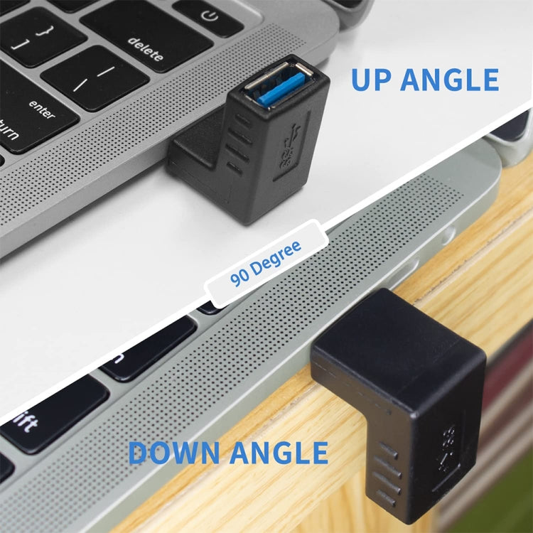 Adaptador USB 3.0 AM a USB 3.0 AF, Down Angle AM to AF