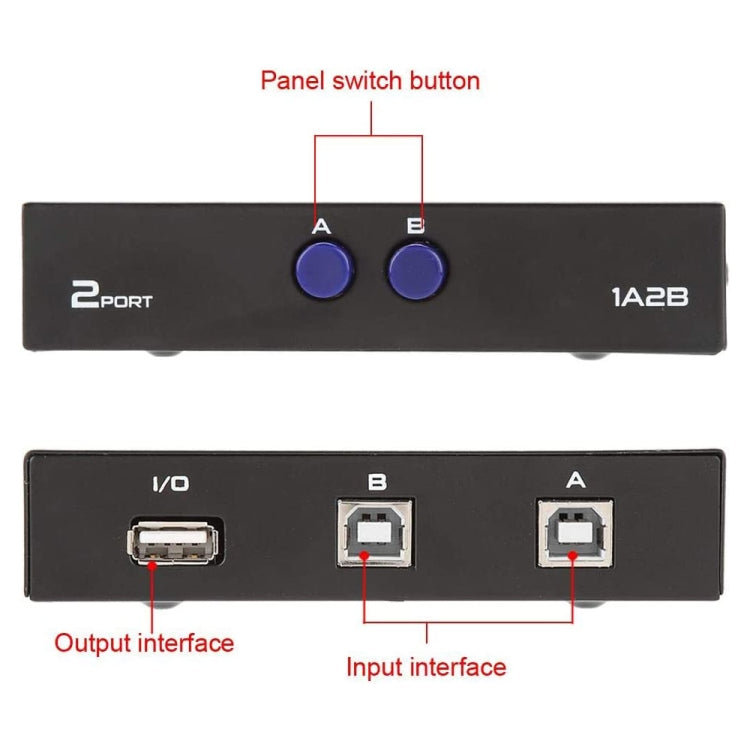 Conmutador de datos USB de 2 puertos