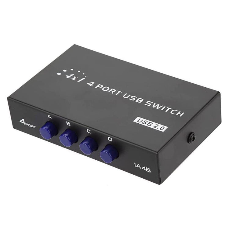 FENGJIE FJ-IA4B-C 4 puertos USB 2.0 de alta velocidad Conmutador de pulsación de teclas Caja de interruptor compartido para computadora PC Escáner Impresora, FENGJIE FJ-IA4B-C