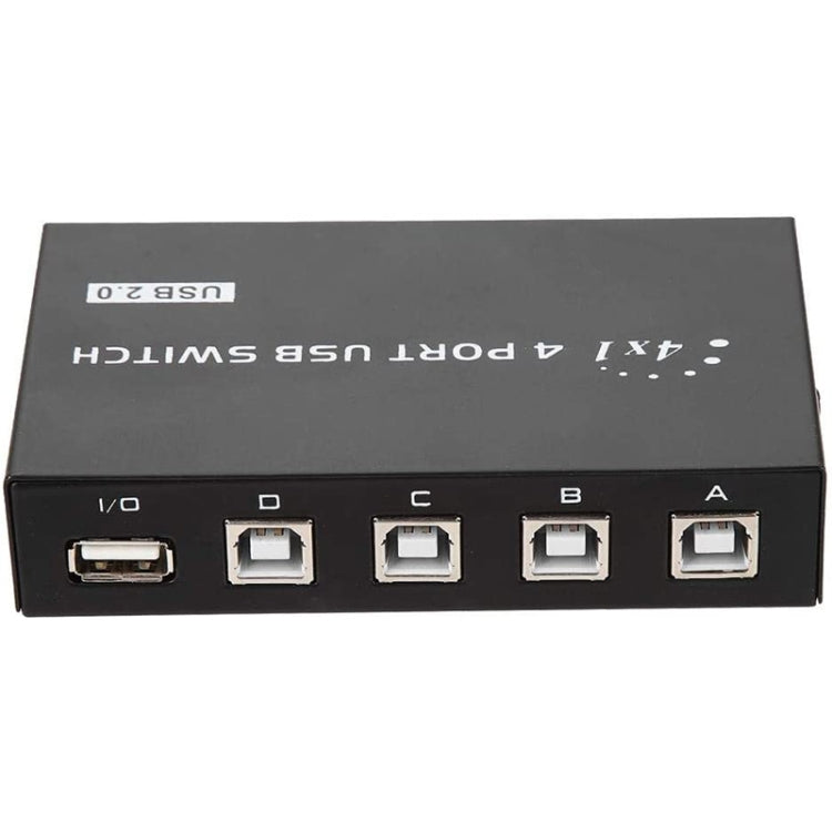 FENGJIE FJ-IA4B-C 4 puertos USB 2.0 de alta velocidad Conmutador de pulsación de teclas Caja de interruptor compartido para computadora PC Escáner Impresora, FENGJIE FJ-IA4B-C