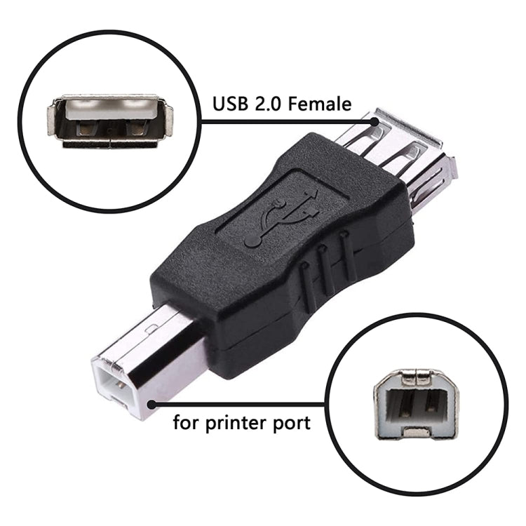 Adaptador USB 2.0 A hembra a B macho, conector AF a BM, convertidor para impresora