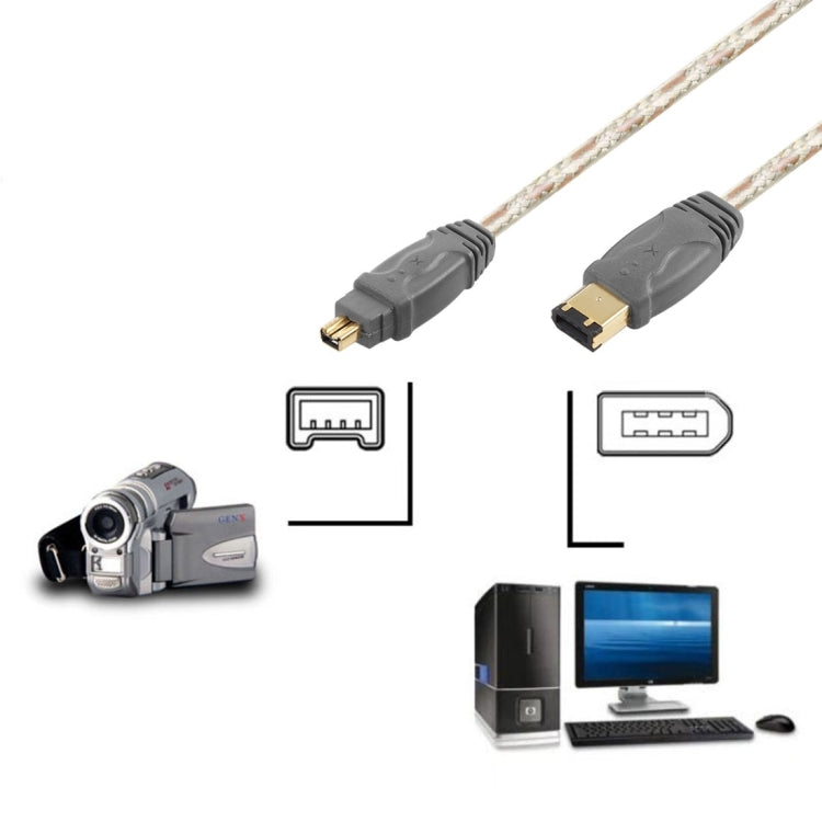 Cable FireWire IEEE 1394 de 6 pines a 4 pines, longitud: 5 m, 6Pin to 4Pin(5m)