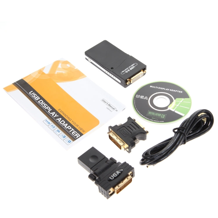 Adaptador USB 2.0 a VGA, DVI, HDMI, Resolución: 1280*1024, Resolution: 1280*1024, Resolution: 1920*1080, Resolution: 2048*1152