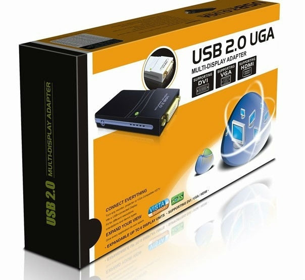 Adaptador USB 2.0 a VGA, DVI, HDMI, Resolución: 1280*1024, Resolution: 1280*1024, Resolution: 1920*1080, Resolution: 2048*1152