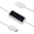 Cable de enlace de datos USB 2.0 de alta velocidad, intercambio de datos de PC a PC, Plug and Play, longitud: 165 cm