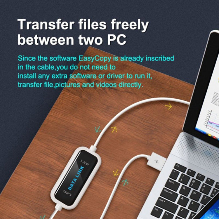 Cable de enlace de datos USB 2.0 de alta velocidad, intercambio de datos de PC a PC, Plug and Play, longitud: 165 cm