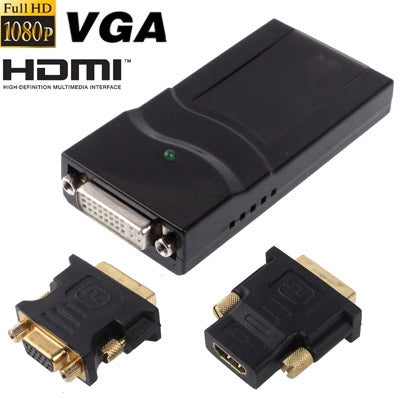 Adaptador de pantalla USB 2.0 a DVI / VGA / HDMI, compatible con Full HD 1080P, ampliable hasta 6 unidades de visualización, USB 2.0 Resolution: 1920*1080