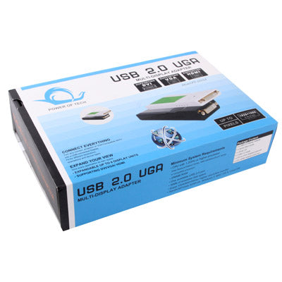 Adaptador de pantalla USB 2.0 a DVI / VGA / HDMI, compatible con Full HD 1080P, ampliable hasta 6 unidades de visualización, USB 2.0 Resolution: 1920*1080
