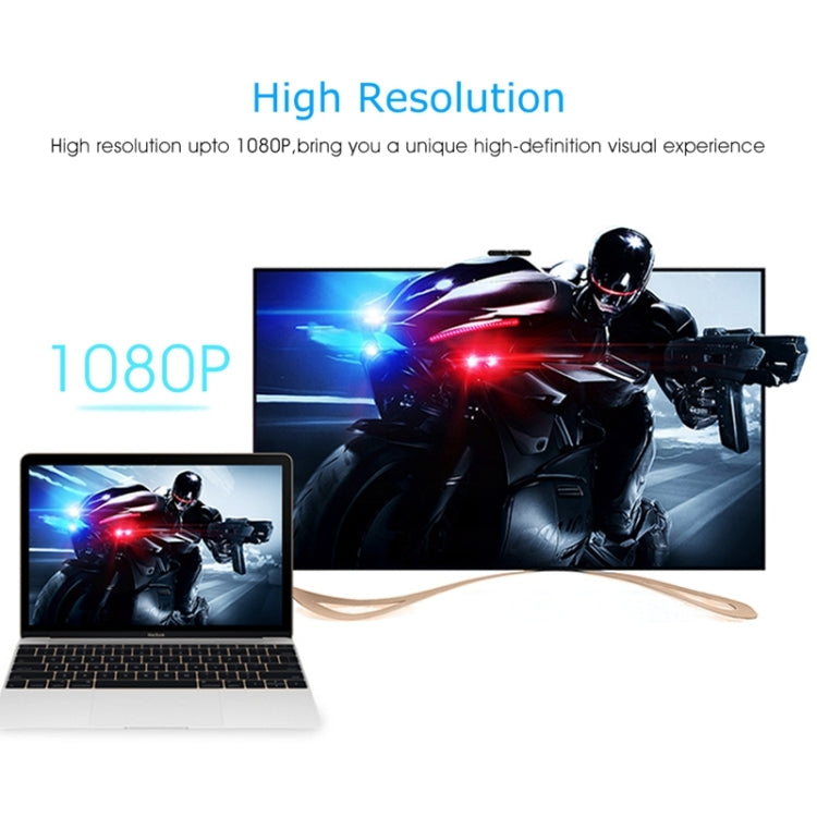 24 cm Full HD 1080P HDMI a VGA + Cable de salida de audio para computadora / DVD / decodificador digital / computadora portátil / teléfono móvil / reproductor multimedia, Length: 24cm, Length: 24cm(White)