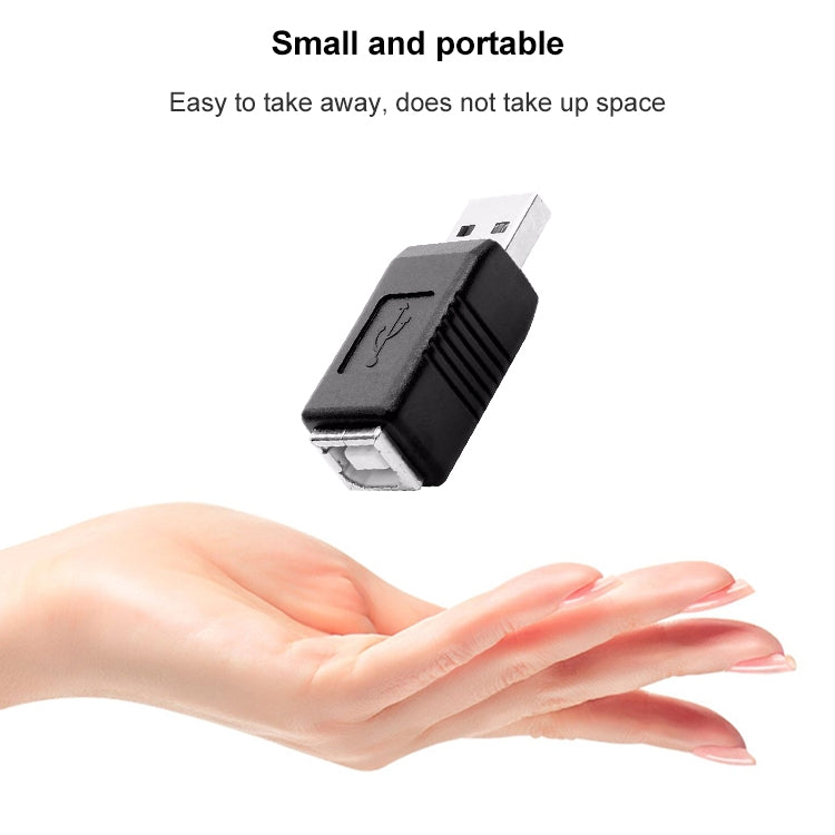 Convertidor de adaptador de impresora USB 2.0 AM a BF, USB 2.0 AM  (Black)