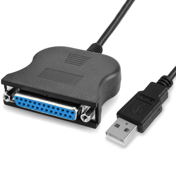 Cable convertidor de impresión de puerto hembra USB 2.0 a DB25 de 25 pines, USB to DB25 Female (Black)