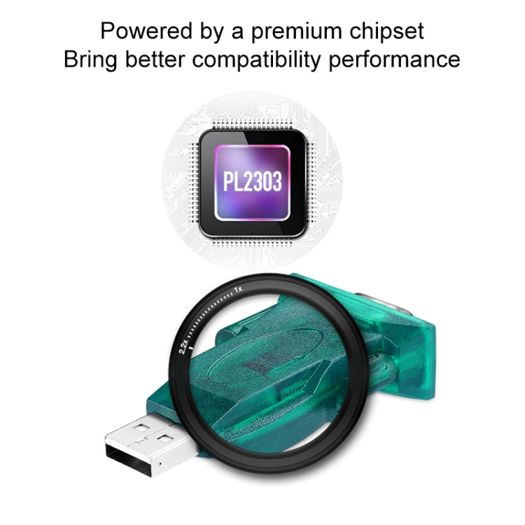 Adaptador convertidor de cable macho USB 2.0 a puerto serie RS232 DB9 de 9 pines, USB to RS232