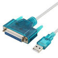 Cable USB 2.0 a DB25 Pin hembra, longitud: 1,5 m, USB to DB25 Female (Blue)