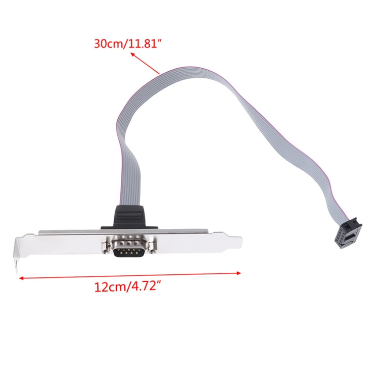 Cable de caja de host de puerto Com DB9 de 9 pines/cable de placa de puerto RS232, longitud: 36cm, RS232,Length: 36cm