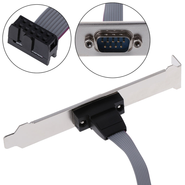 Cable de caja de host de puerto Com DB9 de 9 pines/cable de placa de puerto RS232, longitud: 36cm, RS232,Length: 36cm