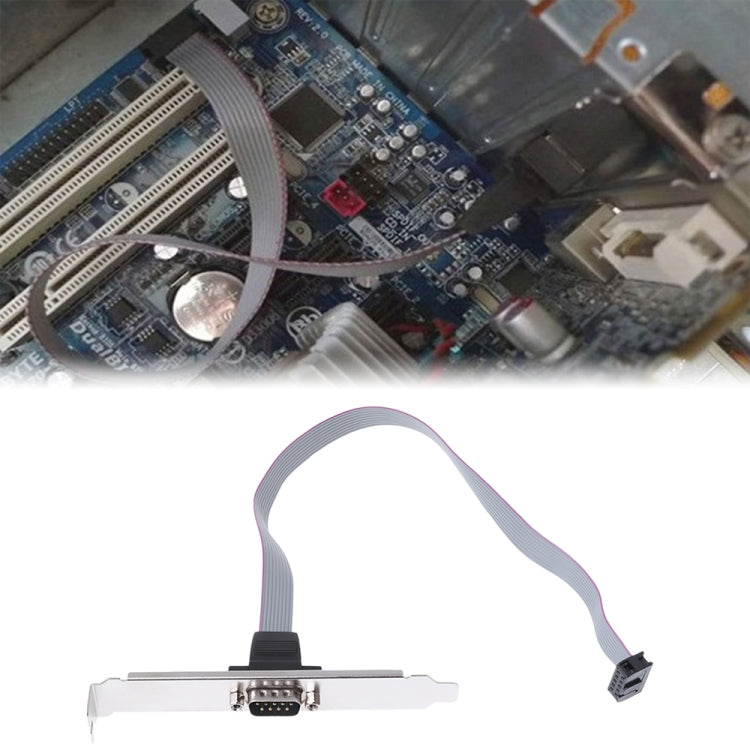 Cable de caja de host de puerto Com DB9 de 9 pines/cable de placa de puerto RS232, longitud: 36cm, RS232,Length: 36cm
