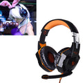 CADA Auricular supraaural estéreo para juegos G2000 con micrófono y luz LED para computadora, longitud del cable: 2,2 m