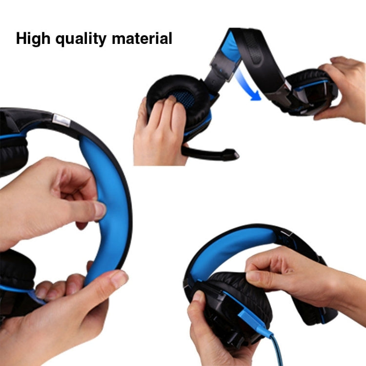 CADA Auricular supraaural estéreo para juegos G2000 con micrófono y luz LED para computadora, longitud del cable: 2,2 m