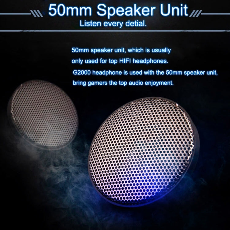 CADA Auricular supraaural estéreo para juegos G2000 con micrófono y luz LED para computadora, longitud del cable: 2,2 m