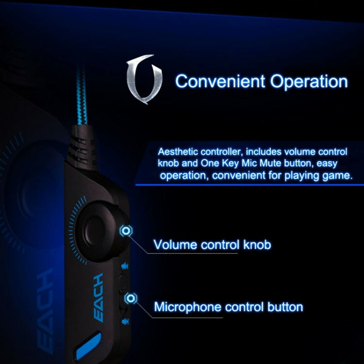 CADA Auricular supraaural estéreo para juegos G2000 con micrófono y luz LED para computadora, longitud del cable: 2,2 m