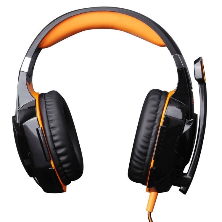 CADA Auricular supraaural estéreo para juegos G2000 con micrófono y luz LED para computadora, longitud del cable: 2,2 m