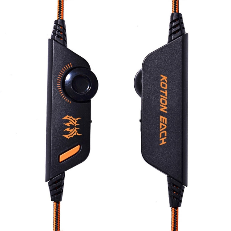 CADA Auricular supraaural estéreo para juegos G2000 con micrófono y luz LED para computadora, longitud del cable: 2,2 m