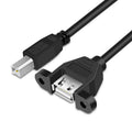 Cable adaptador de impresora/escáner USB 2.0 tipo B macho a USB 2.0 hembra para HP, Dell, Epson, longitud: 50 cm