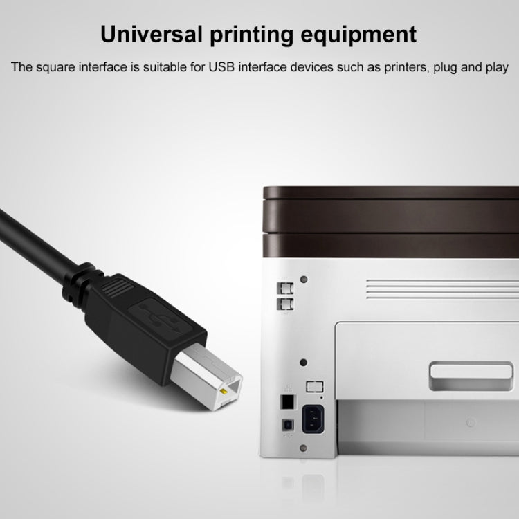 Cable adaptador de impresora/escáner USB 2.0 tipo B macho a USB 2.0 hembra para HP, Dell, Epson, longitud: 50 cm