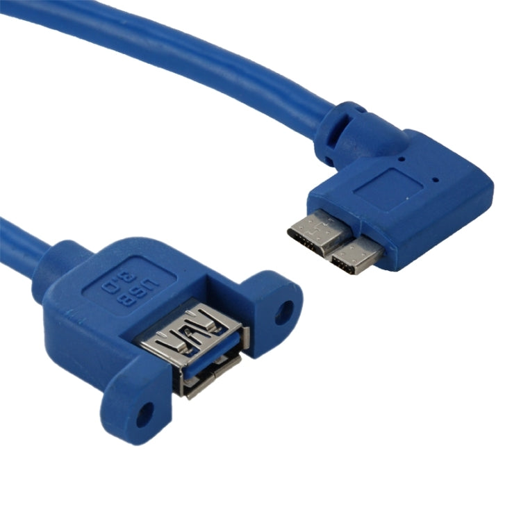 Cable OTG USB 3.0 Micro-B macho a USB 3.0 hembra con giro a la izquierda de 90 grados para tableta / disco duro portátil, longitud: 30 cm, Micro BM to AF, length: 30cm