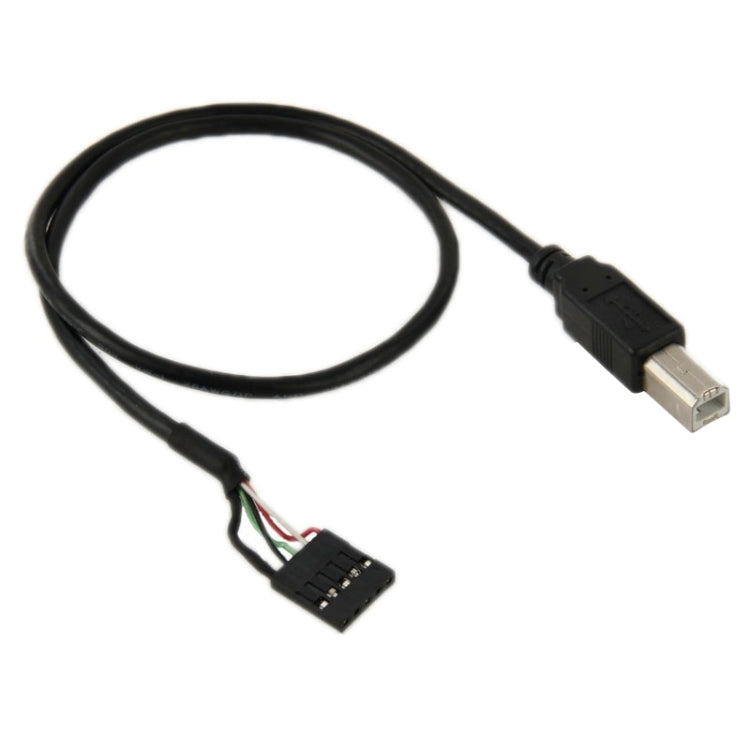 Conector hembra de placa base de 5 pines a cable adaptador macho USB 2.0 B, longitud: 50 cm, 5 Pin Motherboard to USB BM